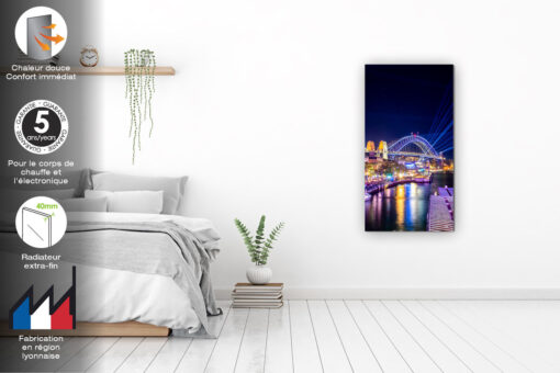 Radiateur Design Electrique Vertical Soufflant | 60x120 | 1750W 🔥 Fanmix | Confort & Economie | Sydney Harbour – Image 5