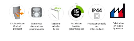 Radiateur design vertical 500W | Electrique connecté | 40x120 | Moderne et Economique 🔥 | Sudoku – Image 4