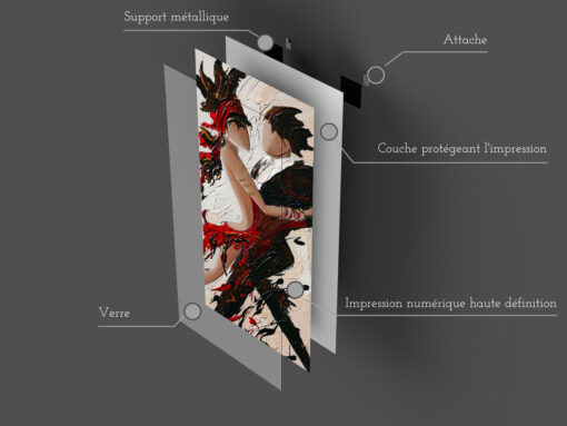 Tableau en verre | Fabriqué en France | 🤩 Déco et style dans la maison | Vertical – Image 2