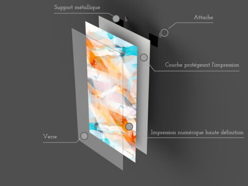 Tableau en verre | Fabriqué en France | 🤩 Déco et style dans la maison | Vertical – Image 2