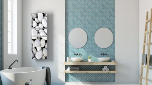 Radiateur Design Electrique Vertical | Sèche-serviettes | Flouté Coloré | Chauffage Rayonnant Salle de Bain 🔥 | Made in France – Image 3