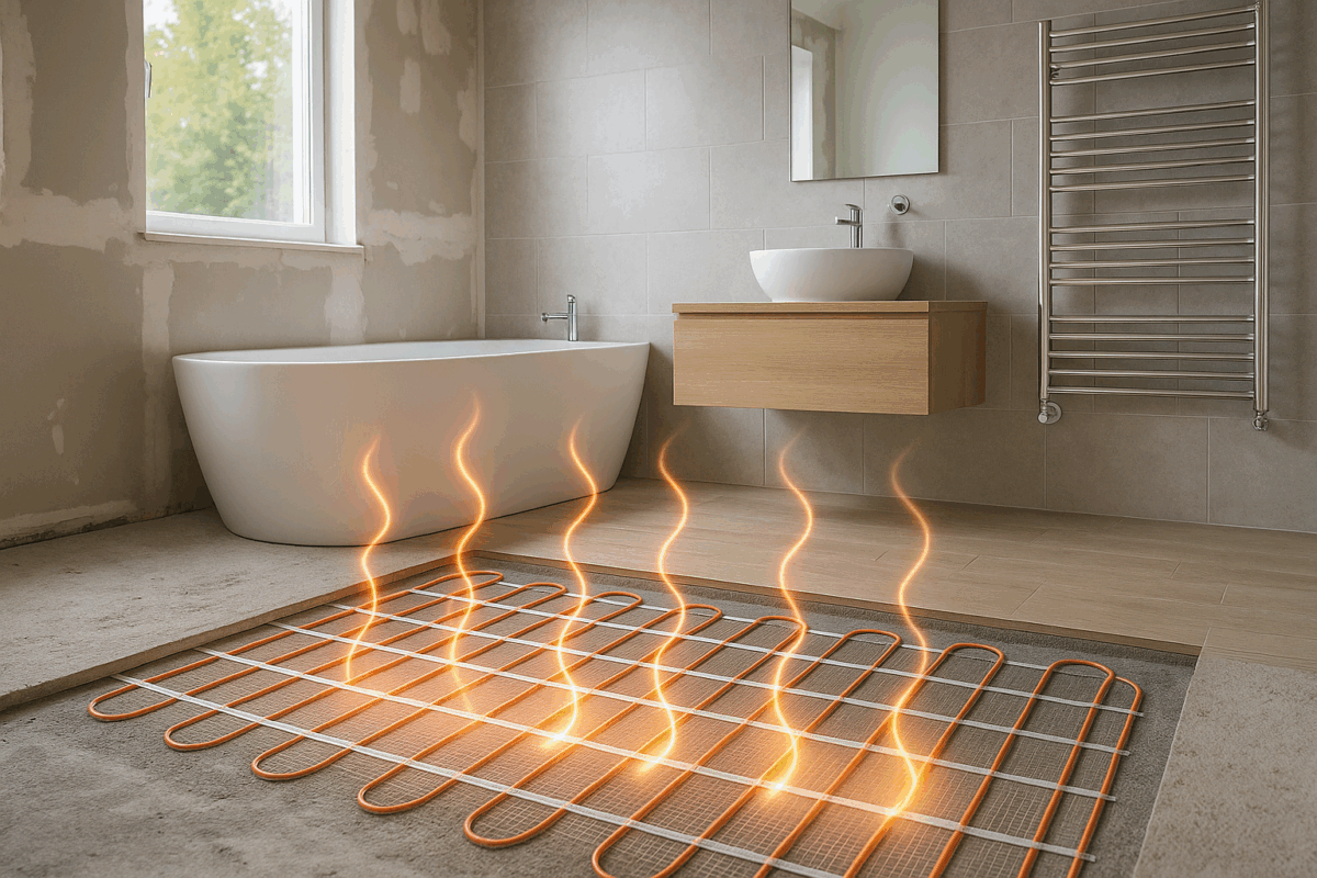 Plancher chauffant électrique salle de bain | Avantages & pose