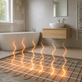Plancher chauffant électrique salle de bain | Avantages & pose