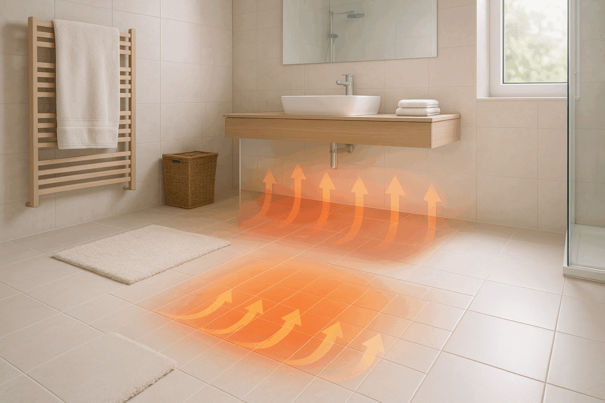 Chauffage au sol salle de bain